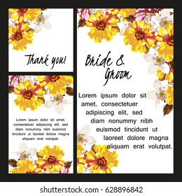 Invitation with floral background