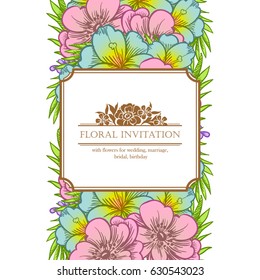 Invitation with floral background