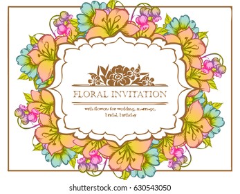 Invitation with floral background