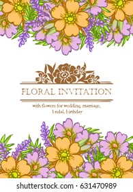 Invitation with floral background