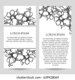 Invitation with floral background