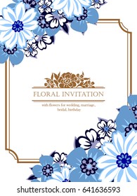 Invitation with floral background
