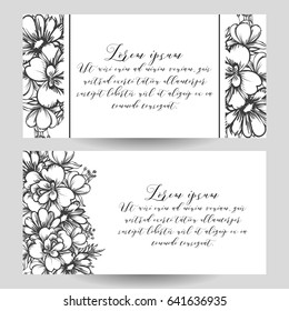 Invitation with floral background