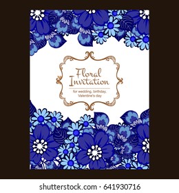 Invitation with floral background