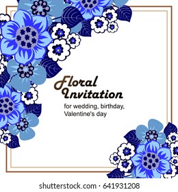 Invitation with floral background
