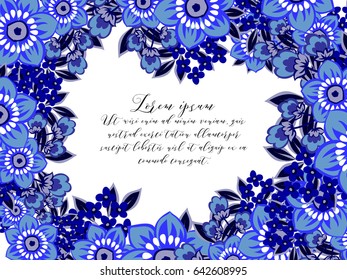 Invitation with floral background