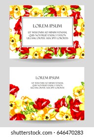Invitation with floral background