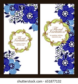 Invitation with floral background