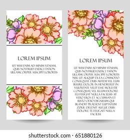 Invitation with floral background