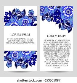 Invitation with floral background