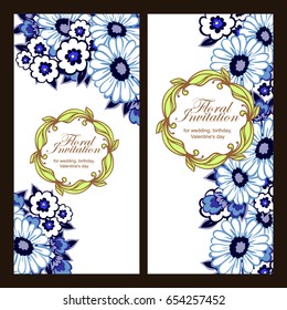 Invitation with floral background