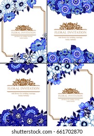 Invitation with floral background