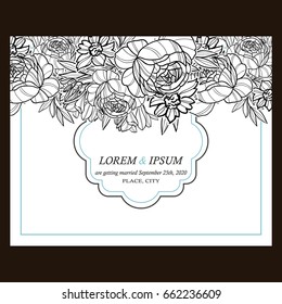 Invitation with floral background