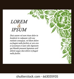 Invitation with floral background