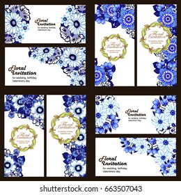 Invitation with floral background