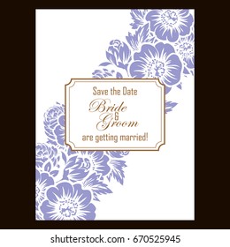 Invitation with floral background