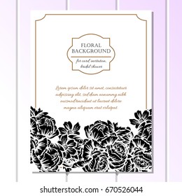 Invitation with floral background