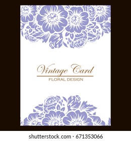Invitation with floral background