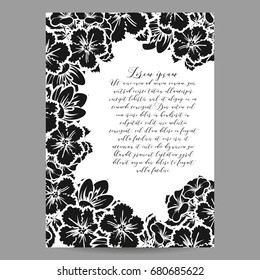 Invitation with floral background