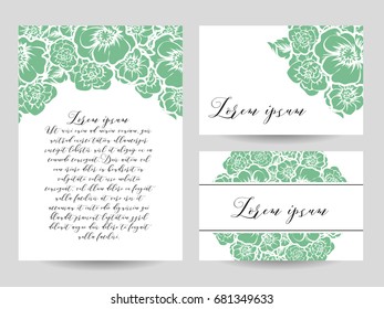 Invitation with floral background