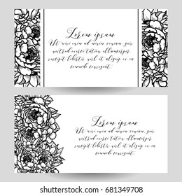 Invitation with floral background