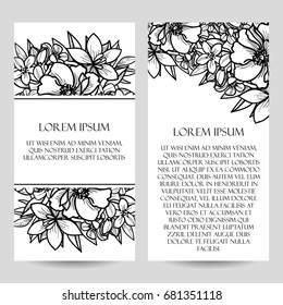 Invitation with floral background