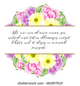 Invitation with floral background