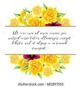 Invitation with floral background Invitation with floral background