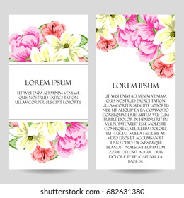 Invitation with floral background