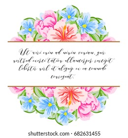 Invitation with floral background