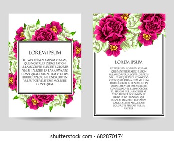Invitation with floral background