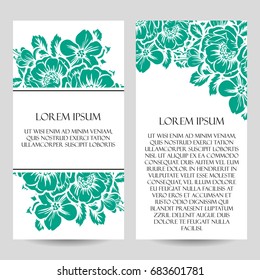 Invitation with floral background