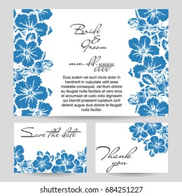 Invitation with floral background