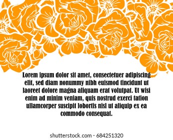 Invitation with floral background