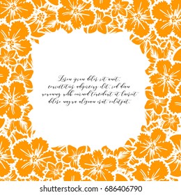 Invitation with floral background