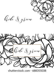Invitation with floral background
