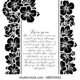Invitation with floral background