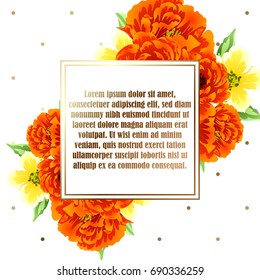 Invitation with floral background