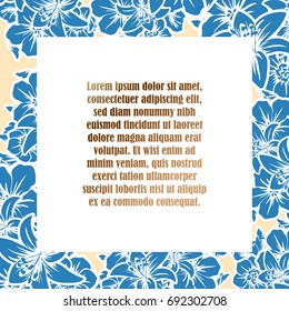 Invitation with floral background