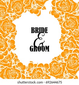 Invitation with floral background
