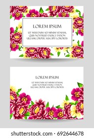 Invitation with floral background
