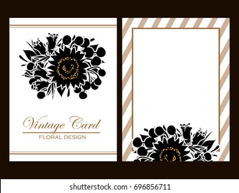 Invitation with floral background
