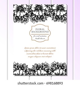 Invitation with floral background