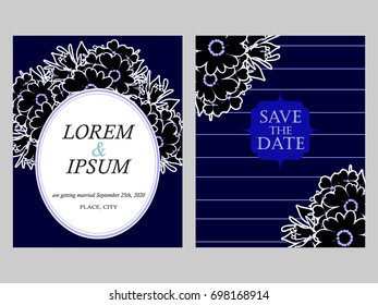 Invitation with floral background