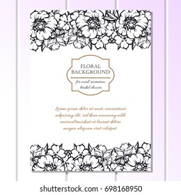 Invitation with floral background