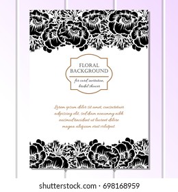 Invitation with floral background