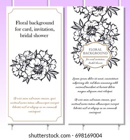 Invitation with floral background