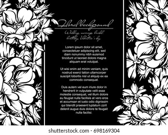 Invitation with floral background
