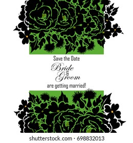 Invitation with floral background