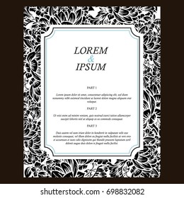 Invitation with floral background